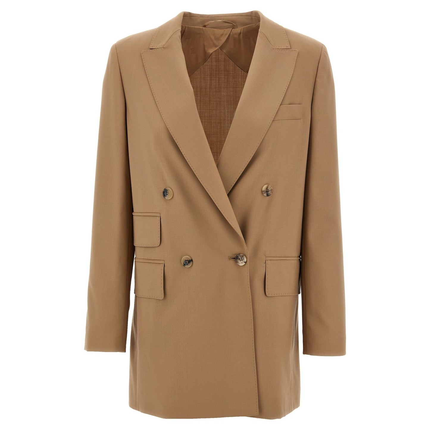 Max Mara Beige Virgin Wool Blazer