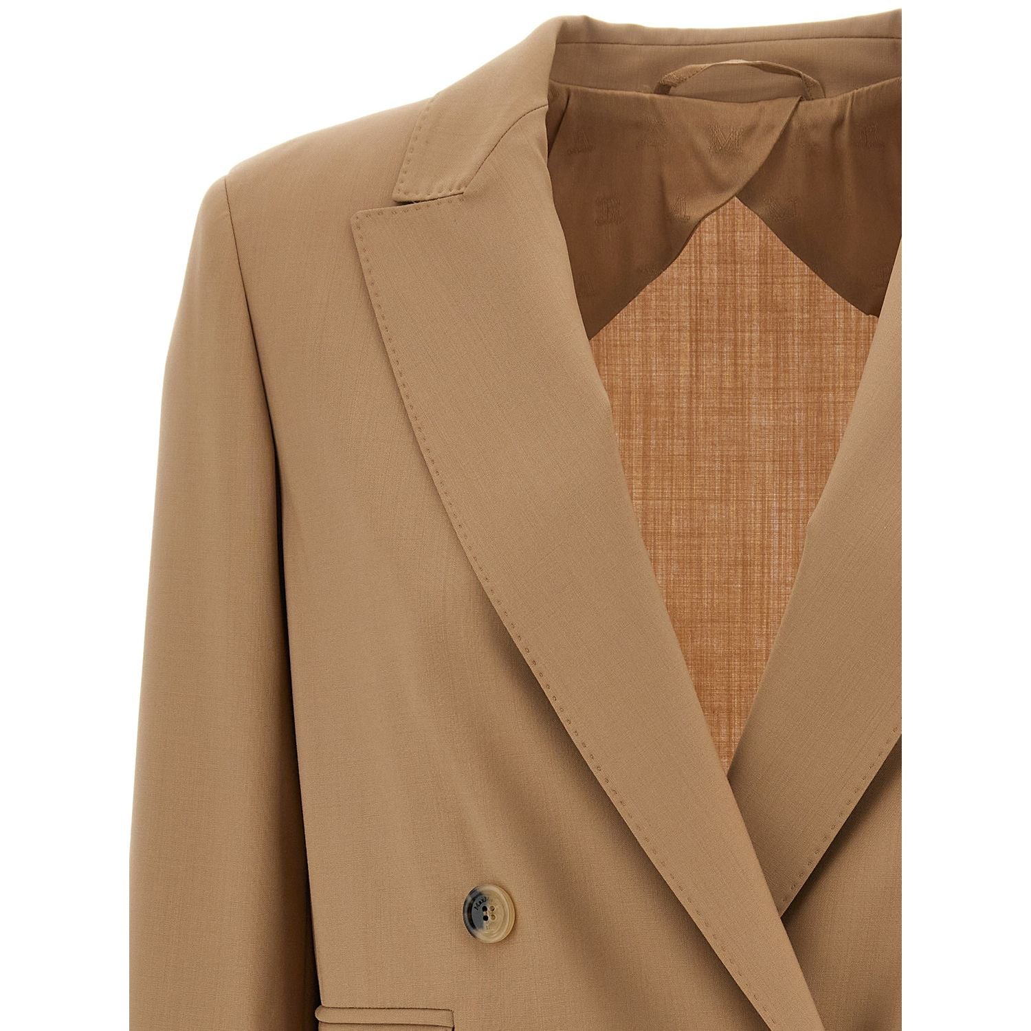 Max Mara Beige Virgin Wool Blazer