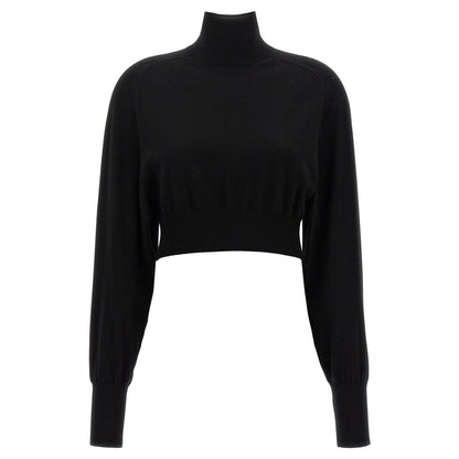 Sportmax Black Virgin Wool Cardigan