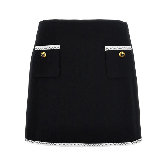 Moschino Bicolor Viscose Long Skirt
