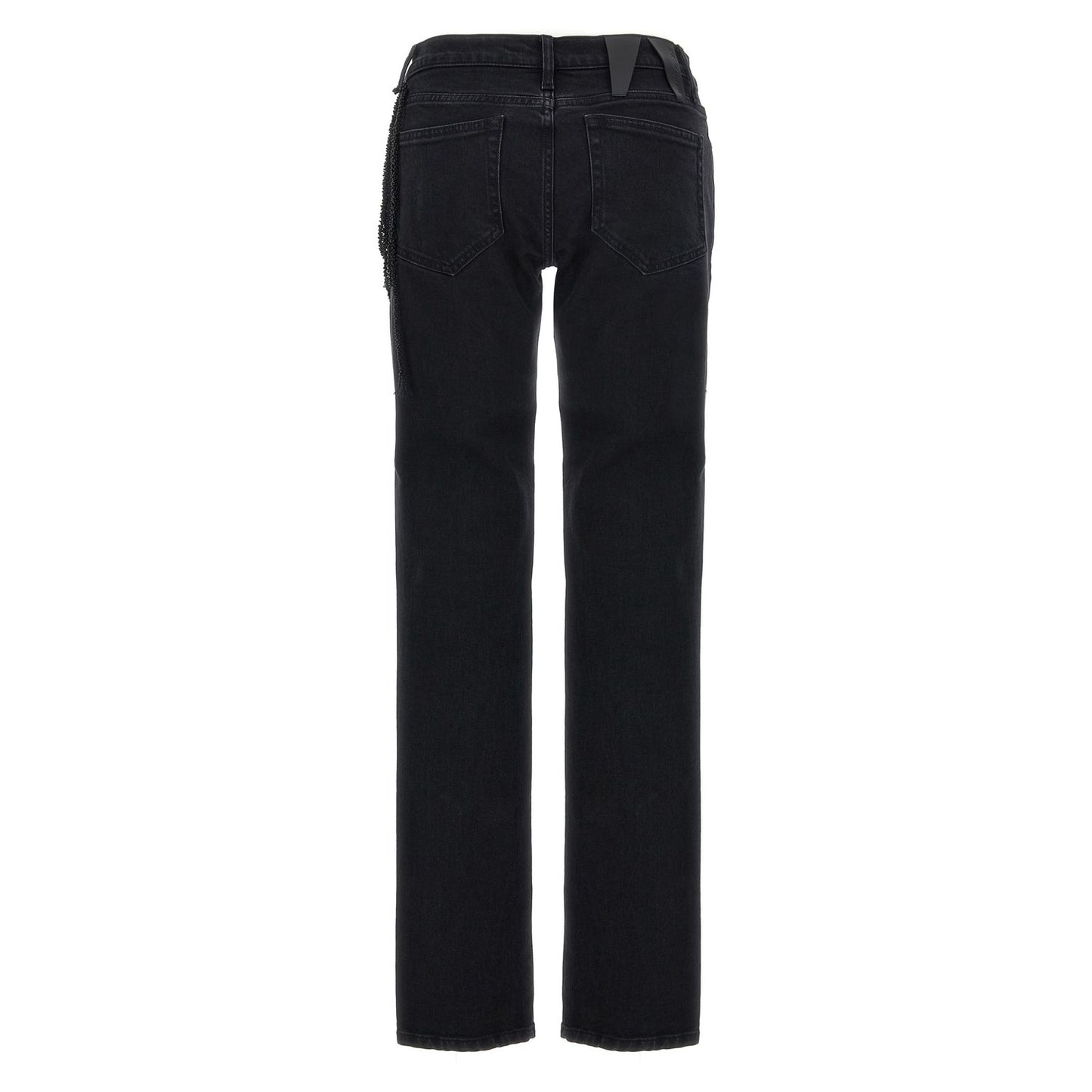Darkpark Black Cotton Straight-Leg Jeans