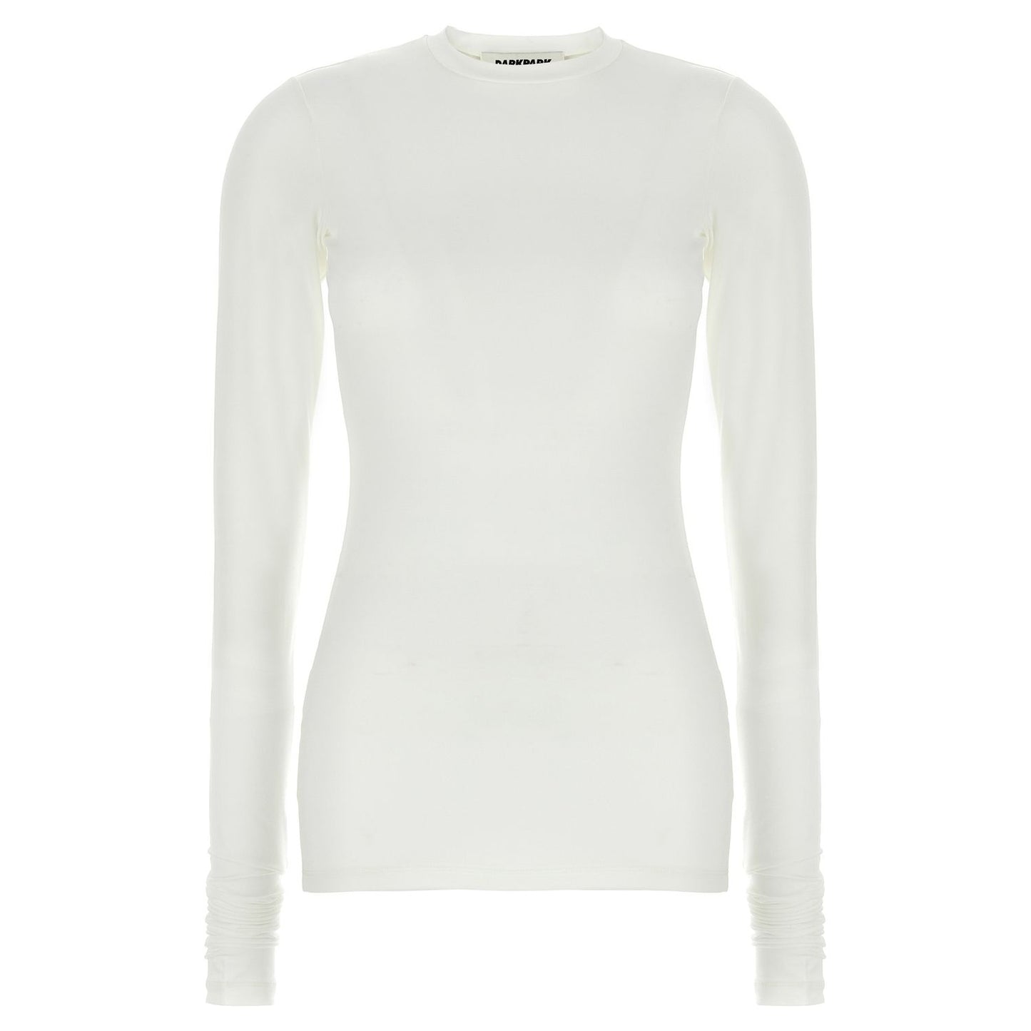 Darkpark White Polyester Long Sleeve T-Shirt