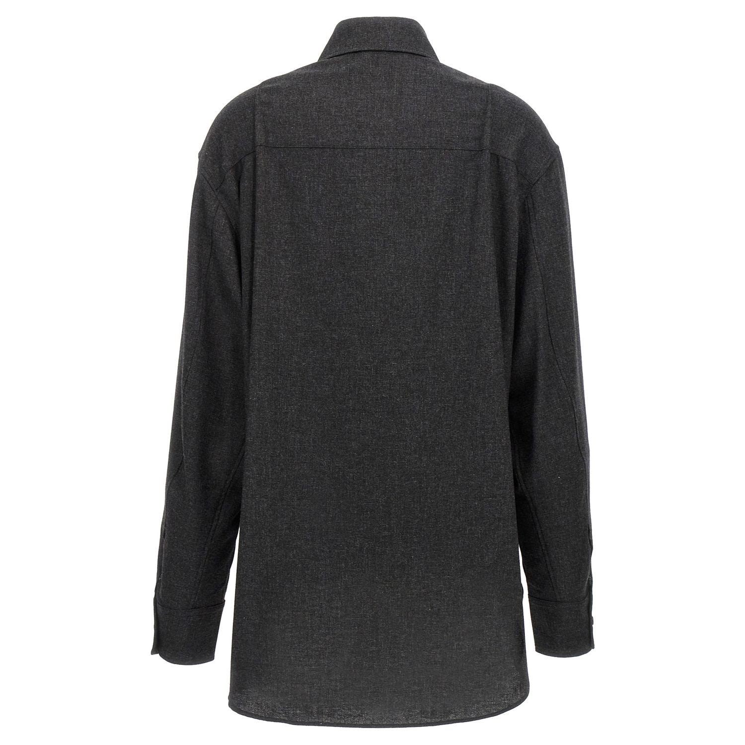 The Andamane Gray Wool Blouse
