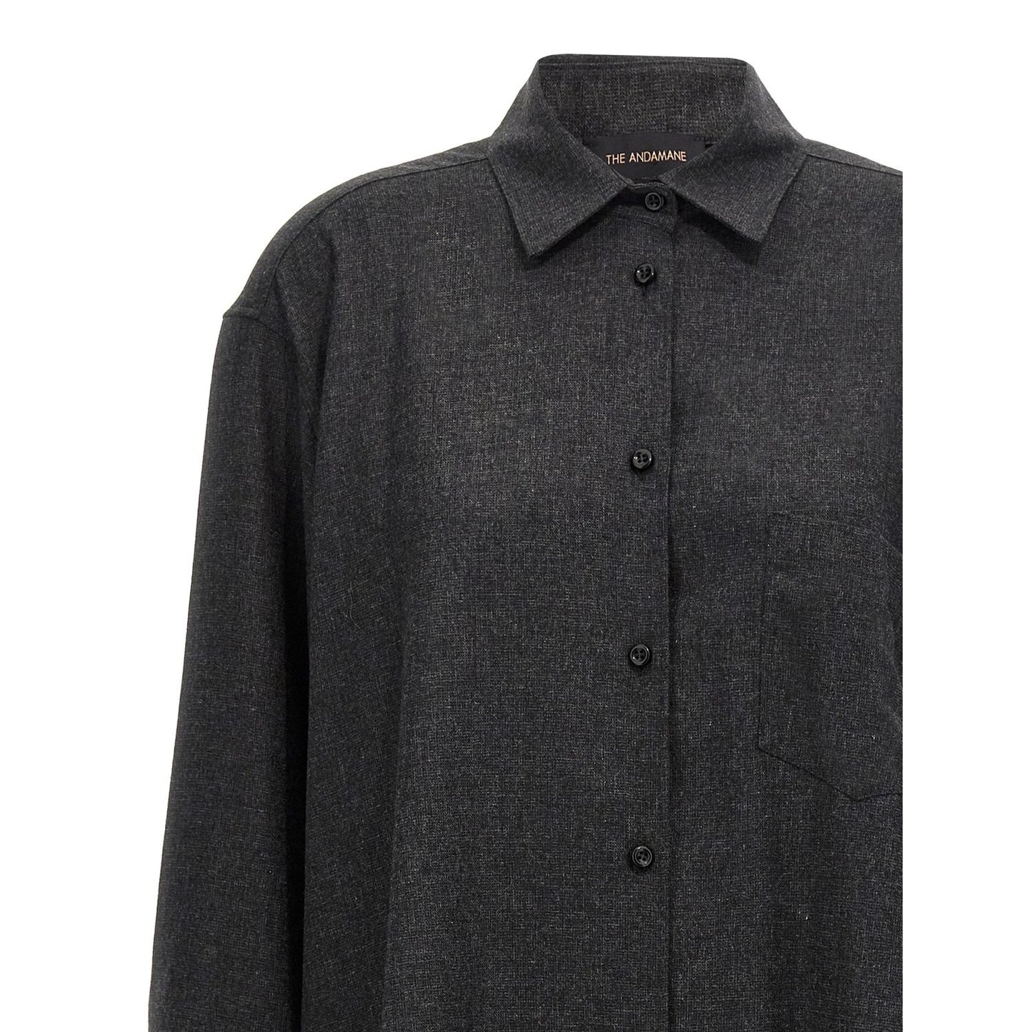 The Andamane Gray Wool Blouse