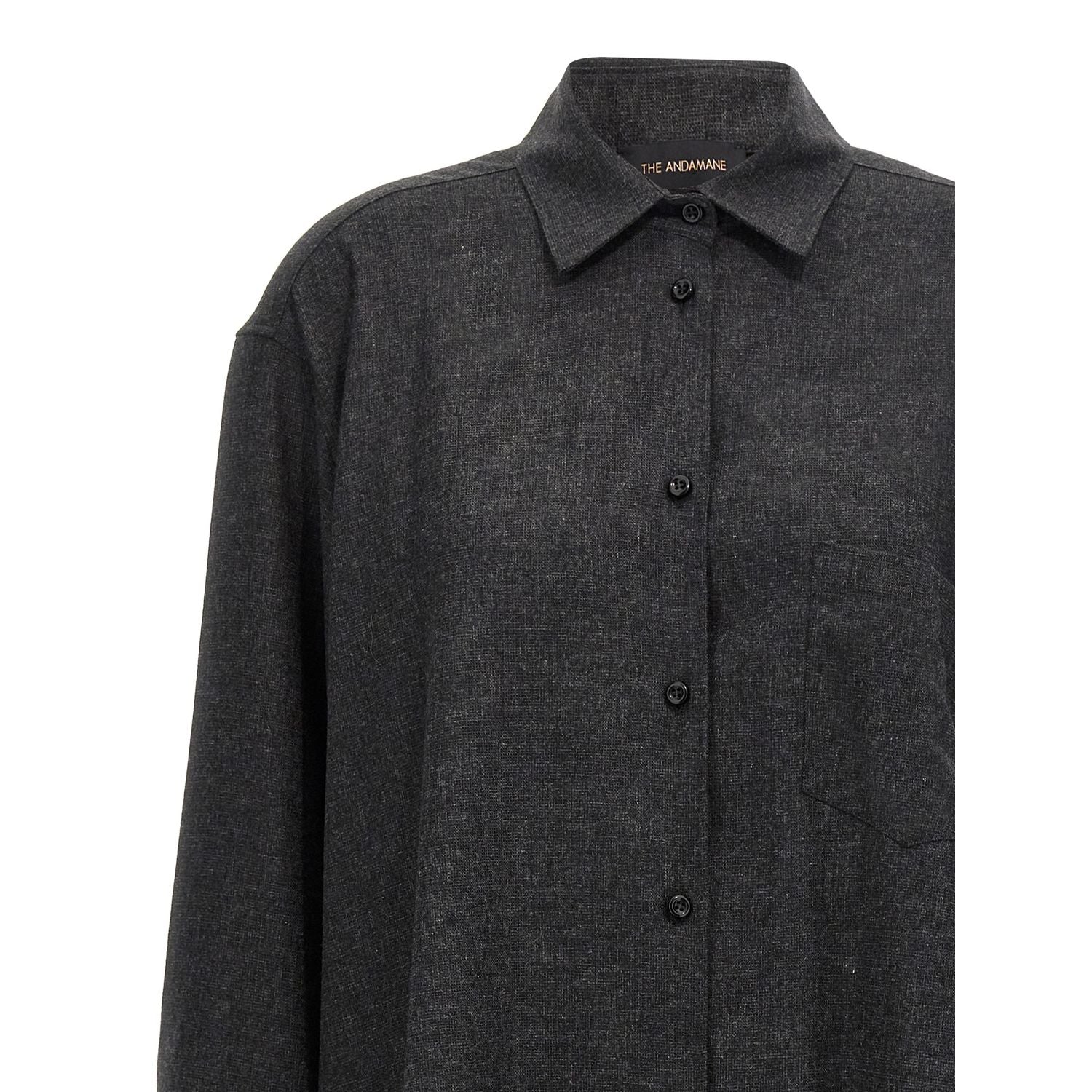 The Andamane Gray Wool Blouse
