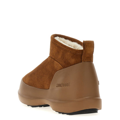 Moon Boot Brown Cowhide Flat Boots