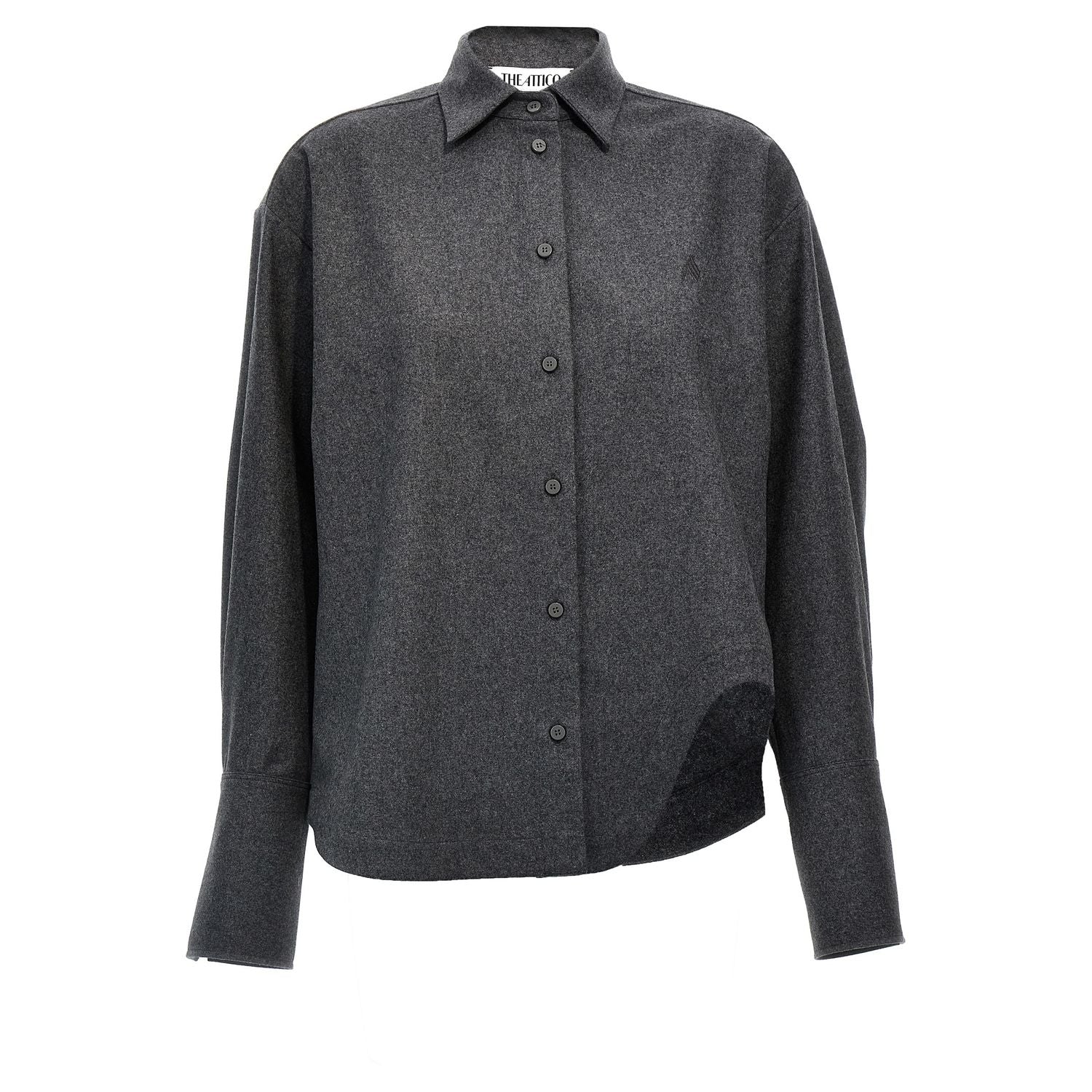 The Attico Gray Wool Blouse