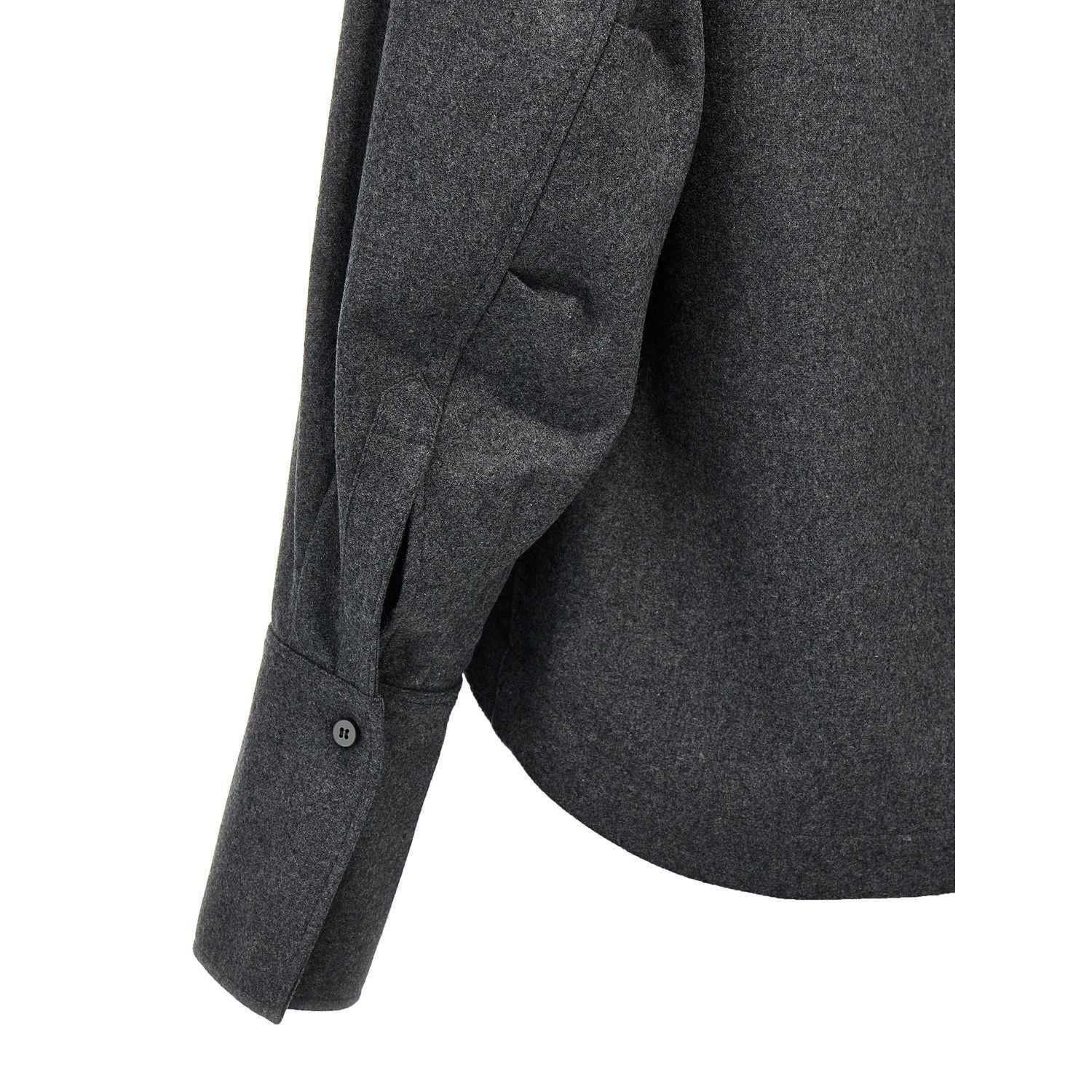 The Attico Gray Wool Blouse