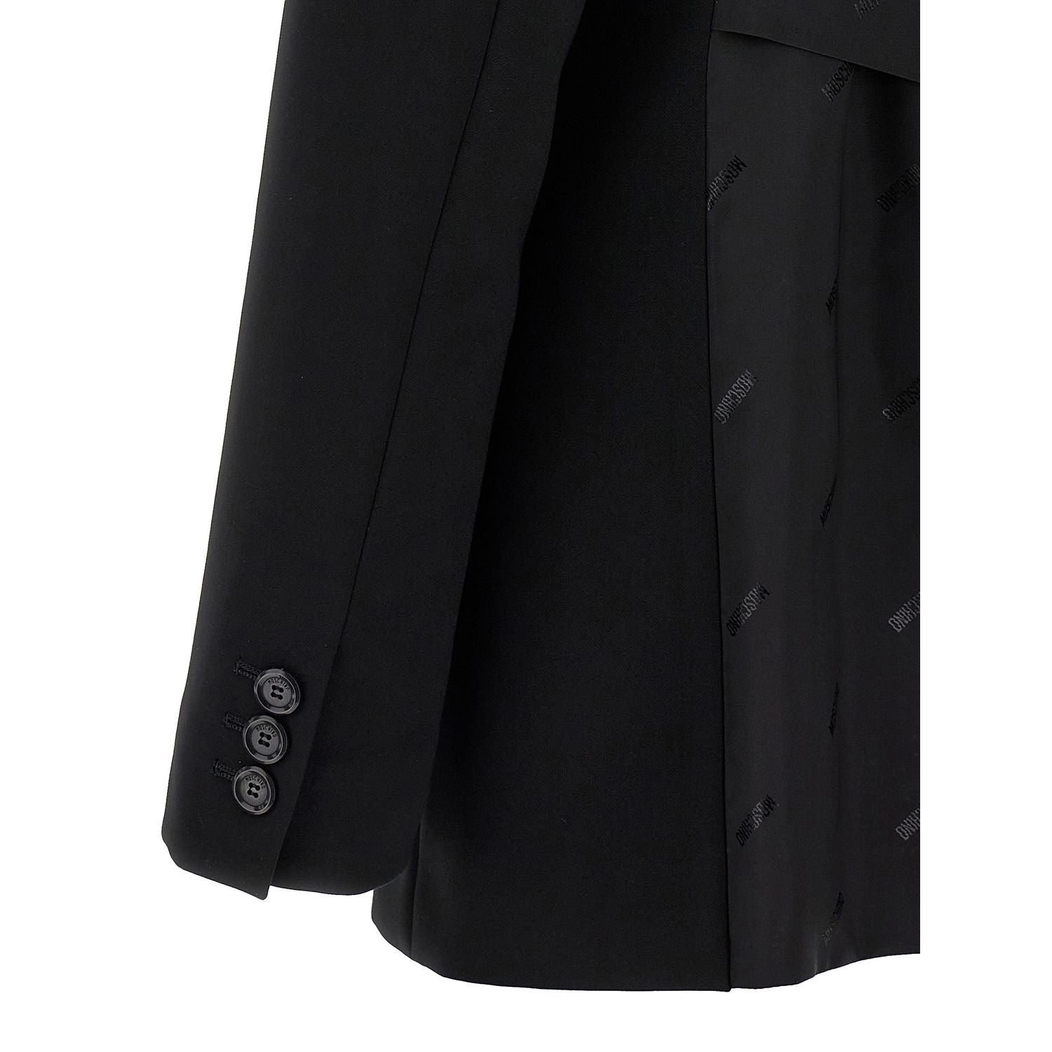 Moschino Black Polyester Blazer