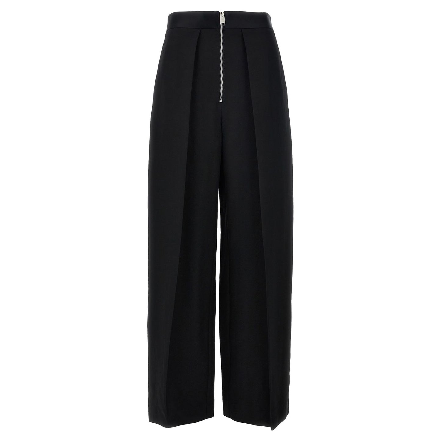 Khaite Black Viscose Casual Pants