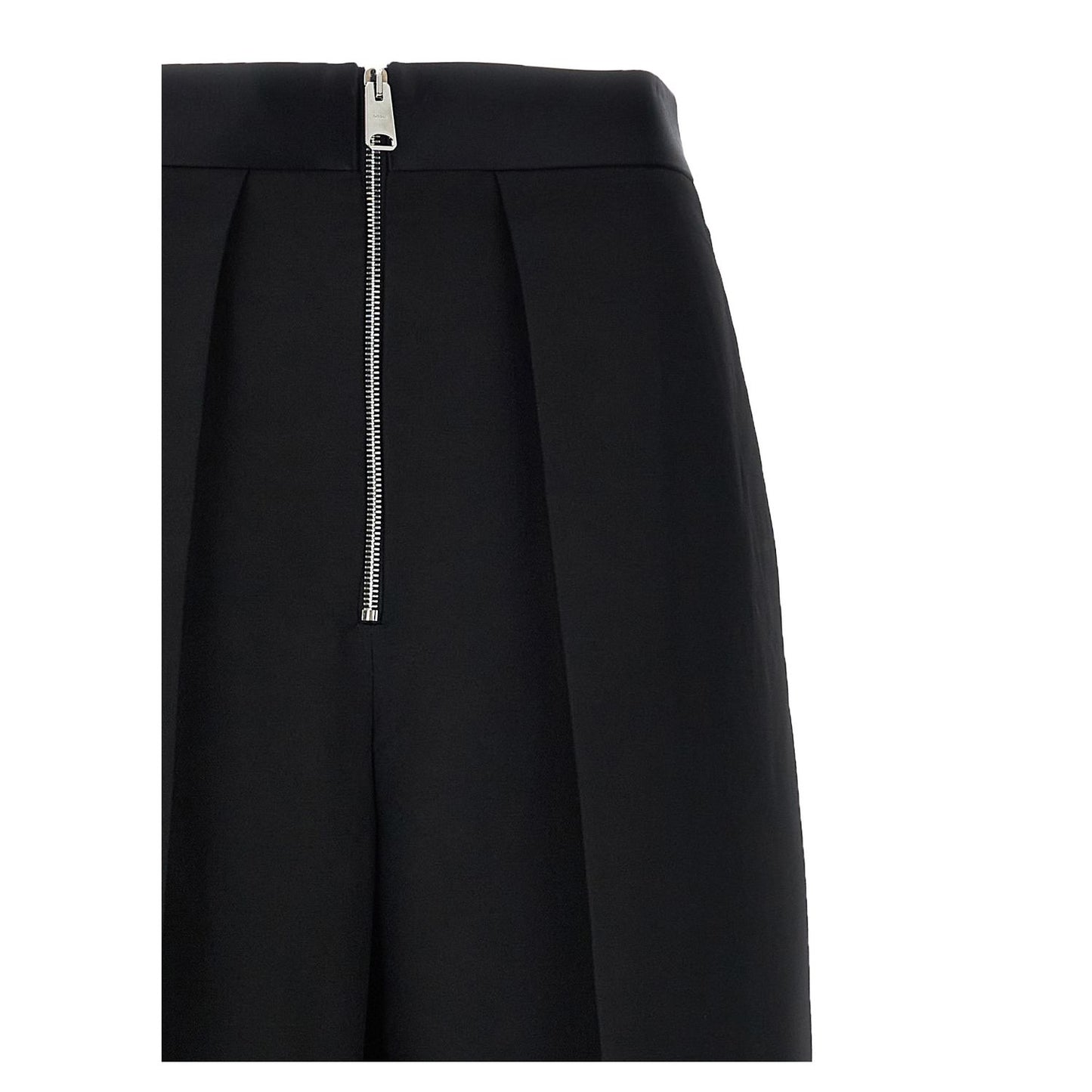 Khaite Black Viscose Casual Pants