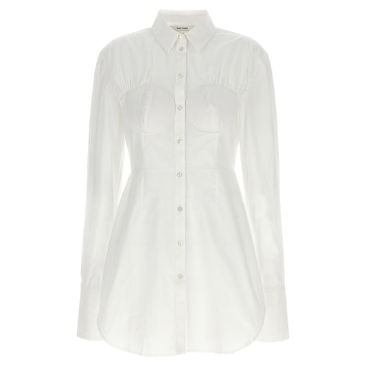 Nensi Dojaka White Cotton Blouse