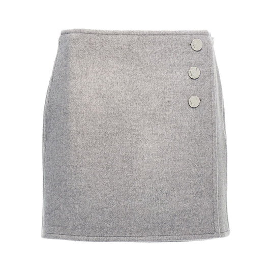 Tory Burch Gray Wool Long Skirt