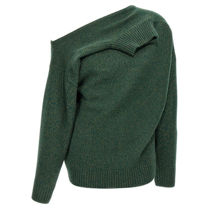 Victoria Beckham Bicolor Wool Cardigan
