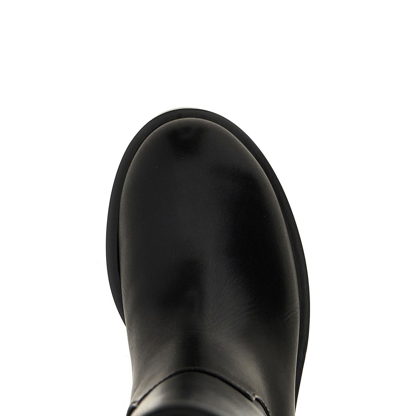 MACH & MACH Black Calfskin Over The Knee