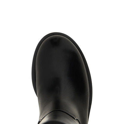 MACH & MACH Black Calfskin Over The Knee