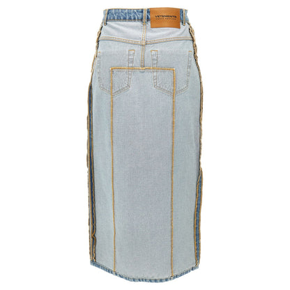 Vetements Blue Cotton Mini Skirt