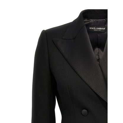 Dolce & Gabbana Black Virgin Wool Blazer