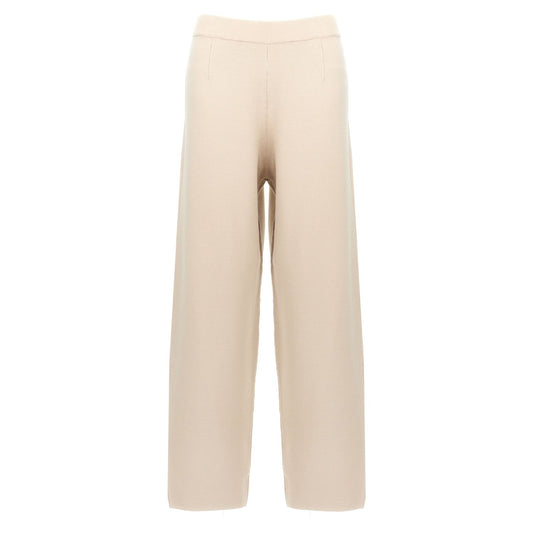 Max Mara Beige Viscose Casual Pants