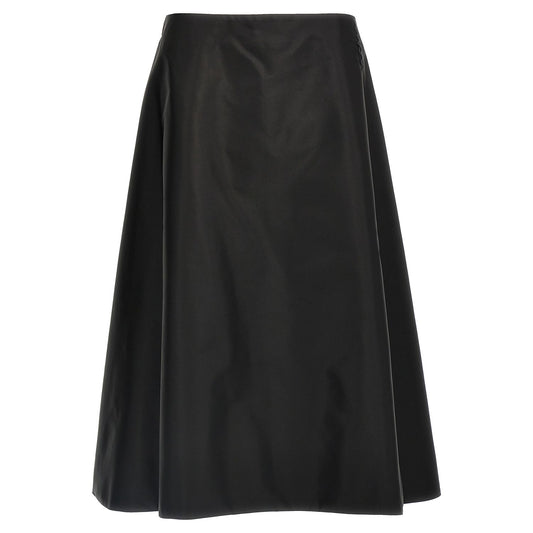 Marni Black Polyamide Midi Skirt