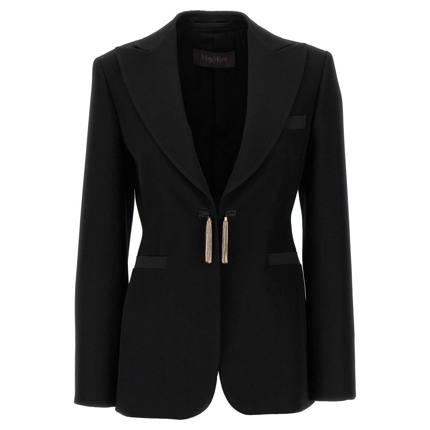 Max Mara Black Virgin Wool Blazer