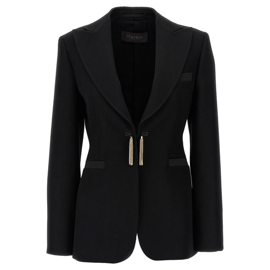 Max Mara Black Virgin Wool Blazer