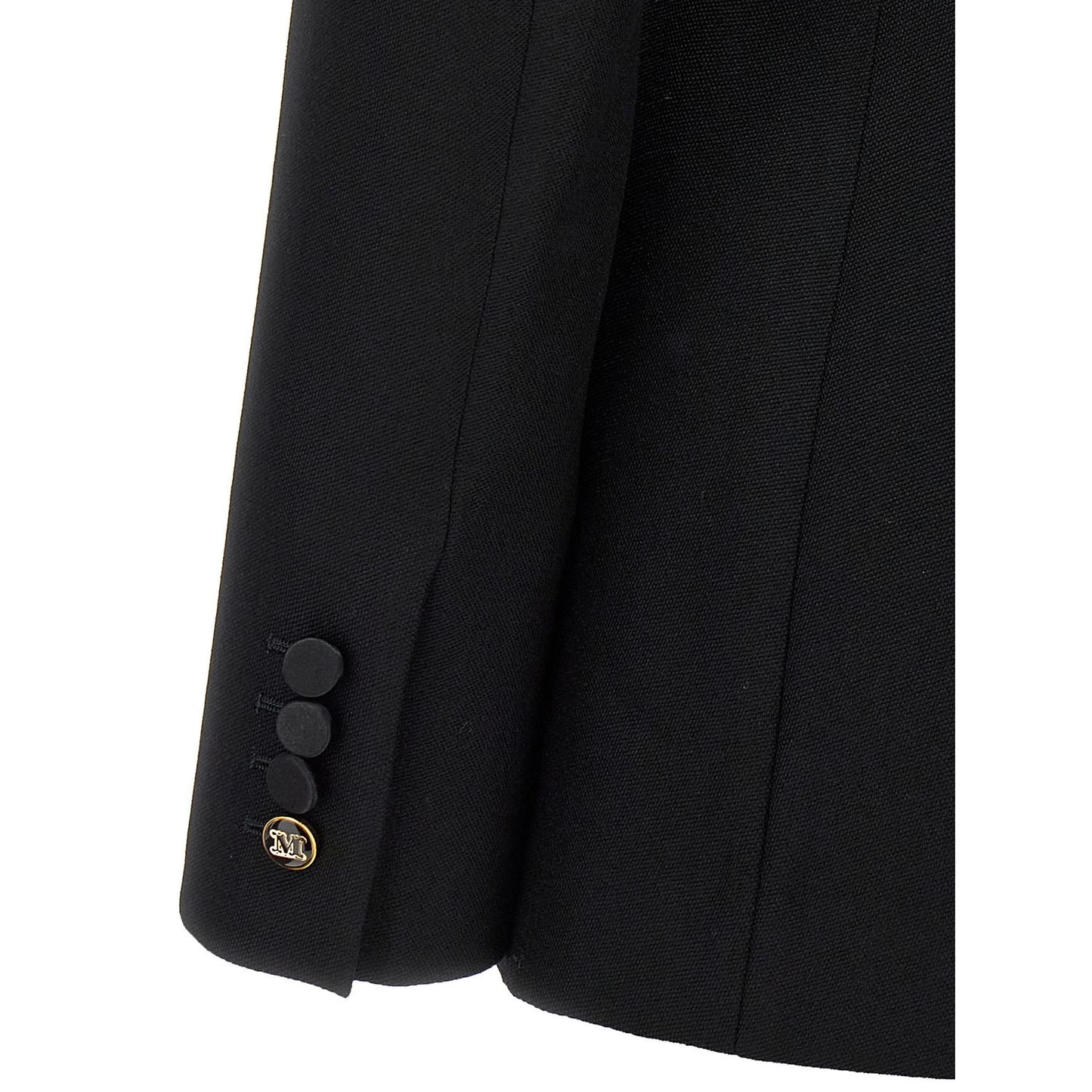 Max Mara Black Virgin Wool Blazer