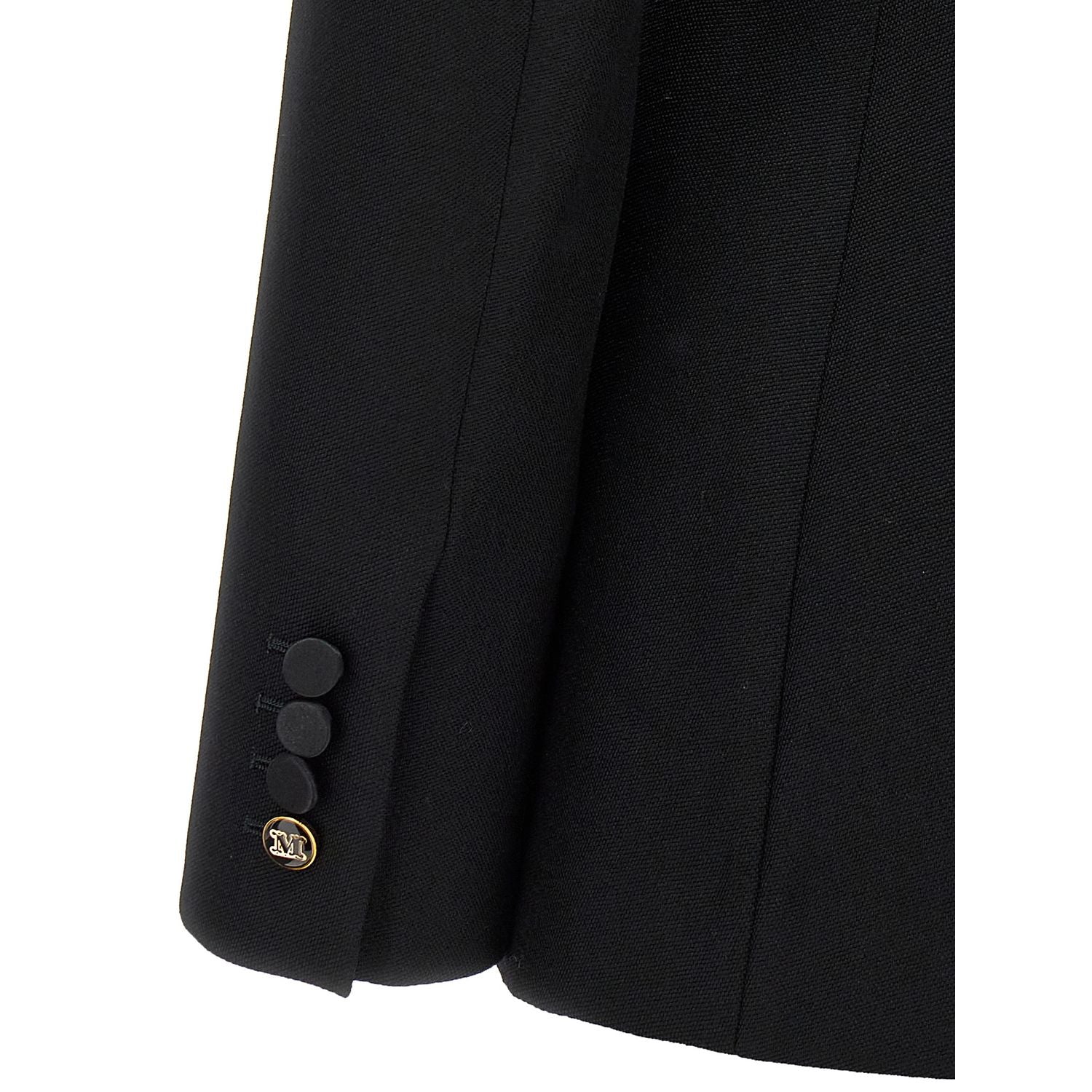 Max Mara Black Virgin Wool Blazer
