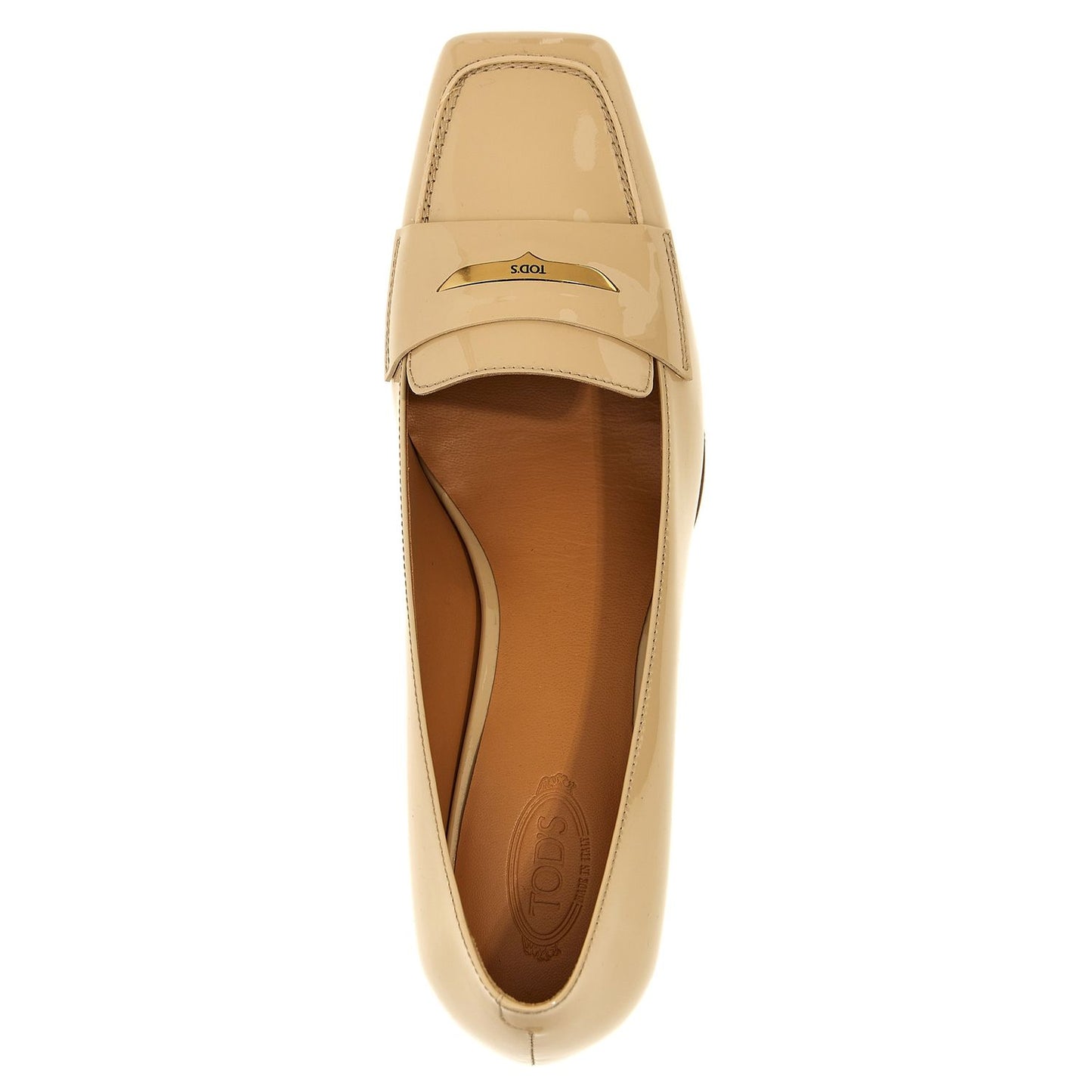 Tod's Beige Calfskin Mid Heel Pumps