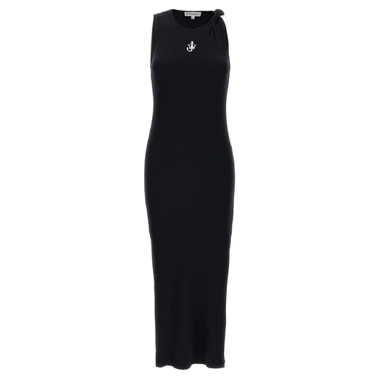 J.W.Anderson Black Cotton Midi Dress
