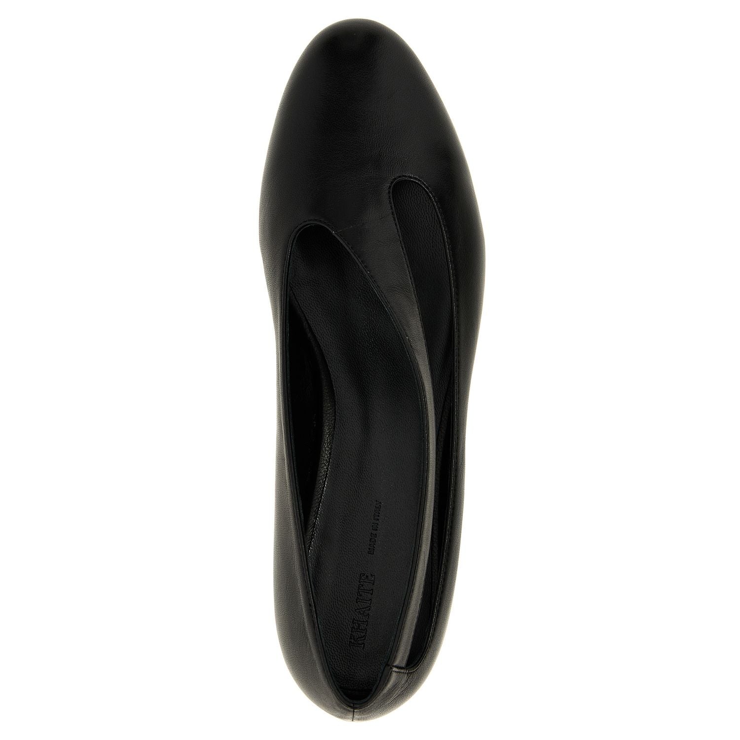 Khaite Black Lamb Leather Ballet Flats