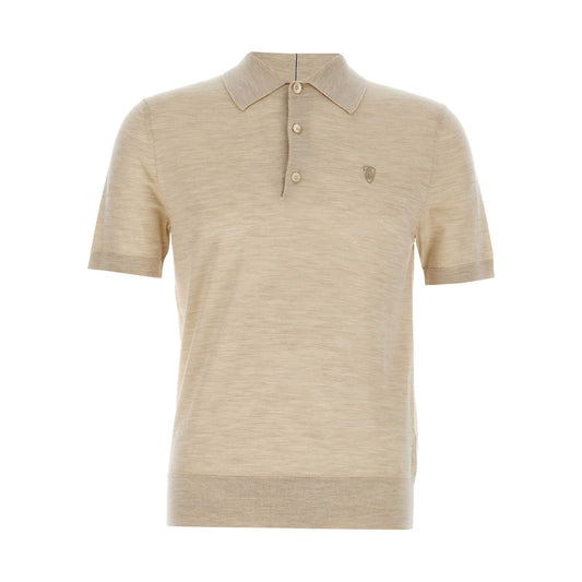 Burberry Beige Wool Polo Shirt