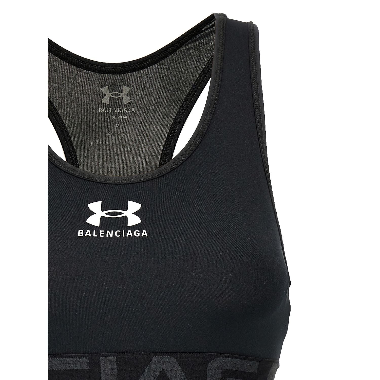 Balenciaga Black Polyester Sport Bra