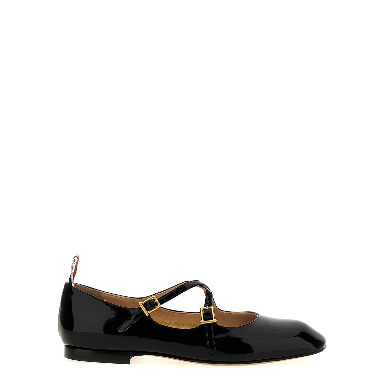 Thom Browne Black Lamb Leather Ballet Flats