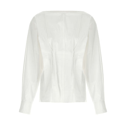Khaite White Cotton Blouse