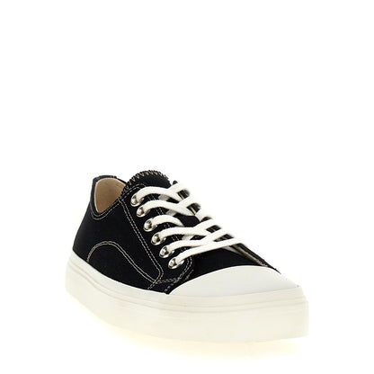 Moschino Black Cotton Low Top Sneakers