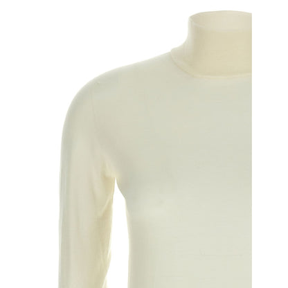Max Mara White Virgin Wool Cardigan