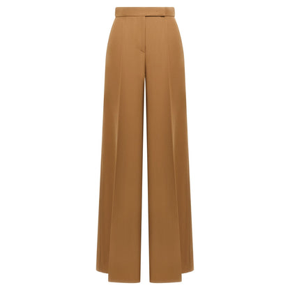 Max Mara Brown Virgin Wool Casual Pants