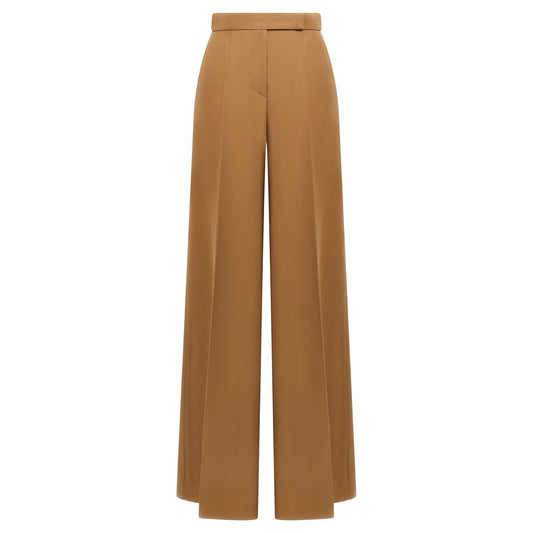 Max Mara Brown Virgin Wool Casual Pants