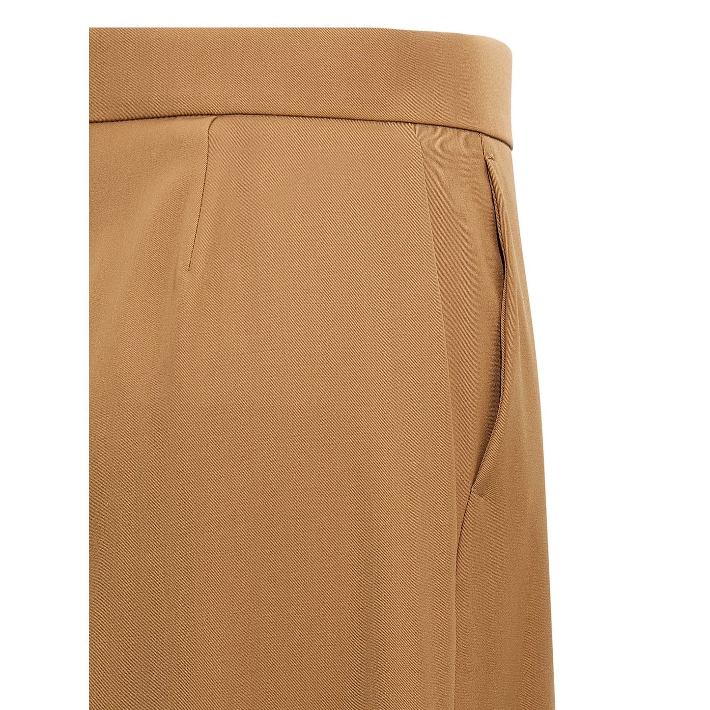Max Mara Brown Virgin Wool Casual Pants