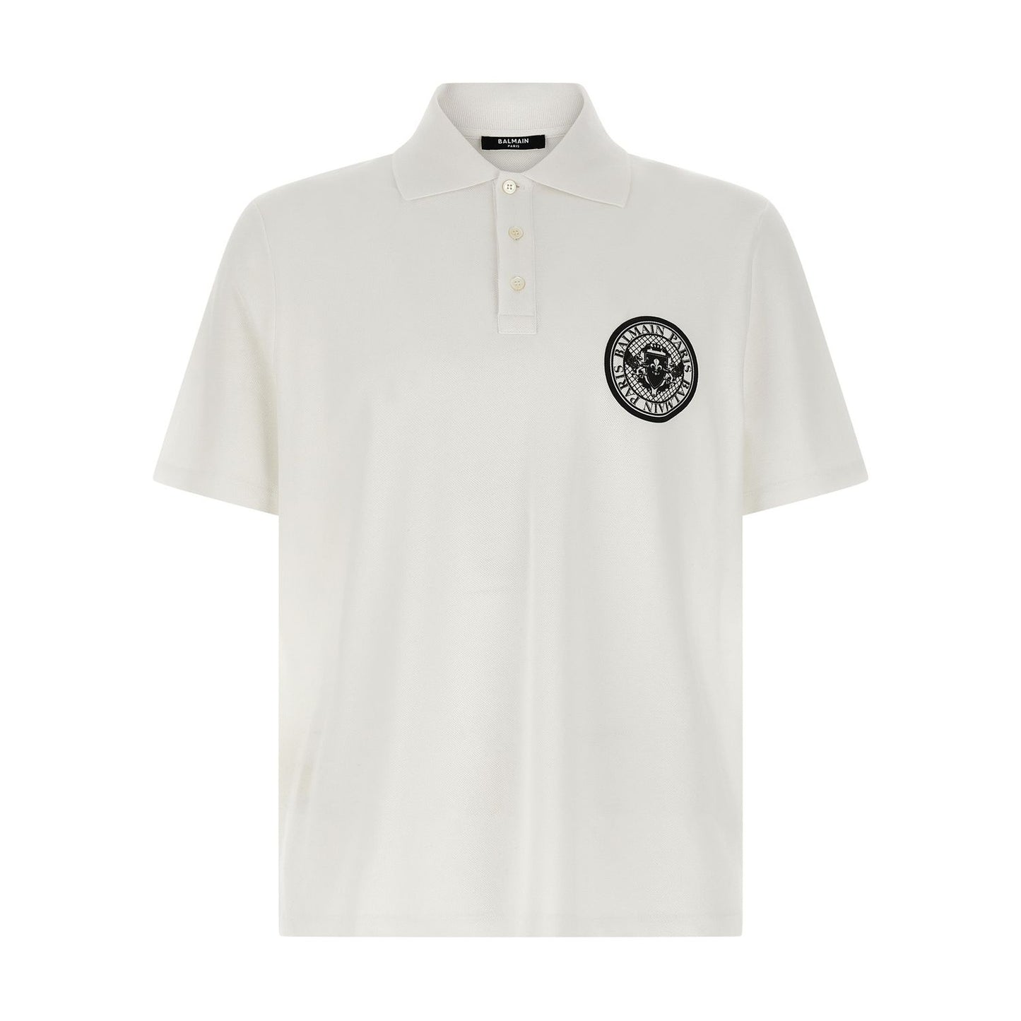 Balmain Bicolor Cotton Polo Shirt
