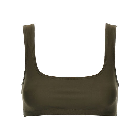 The Andamane Brown Polyamide Tank Tops