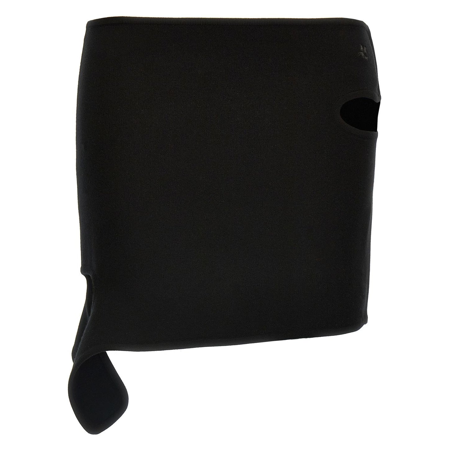 Courrèges Black Viscose Long Skirt