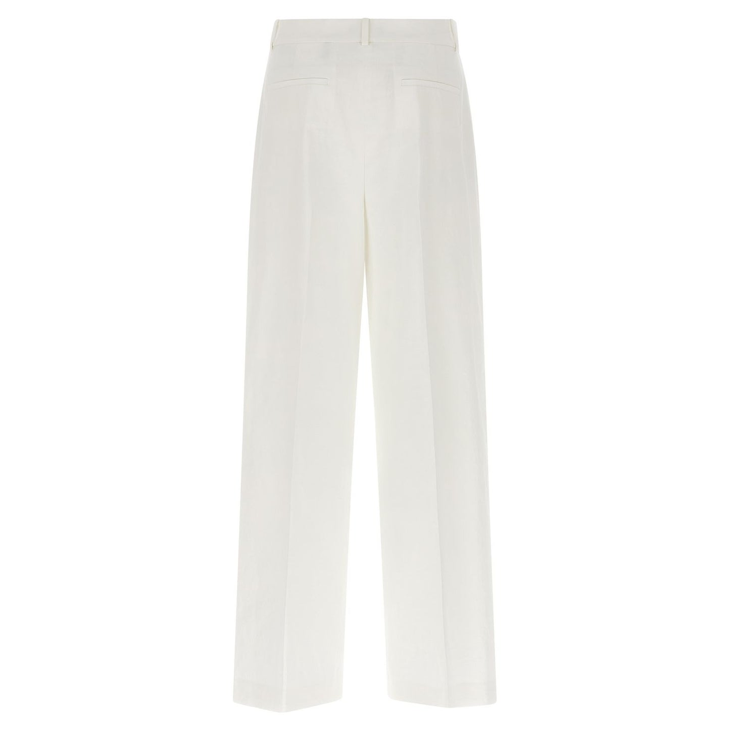 Theory White Linen Casual Pants