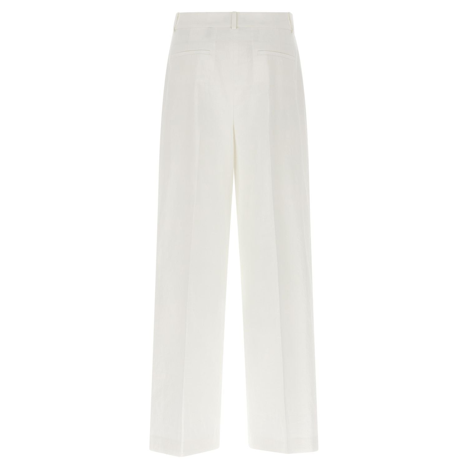Theory White Linen Casual Pants