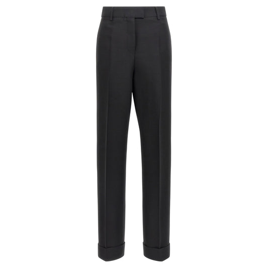 Ferragamo Black Viscose Dress Pants