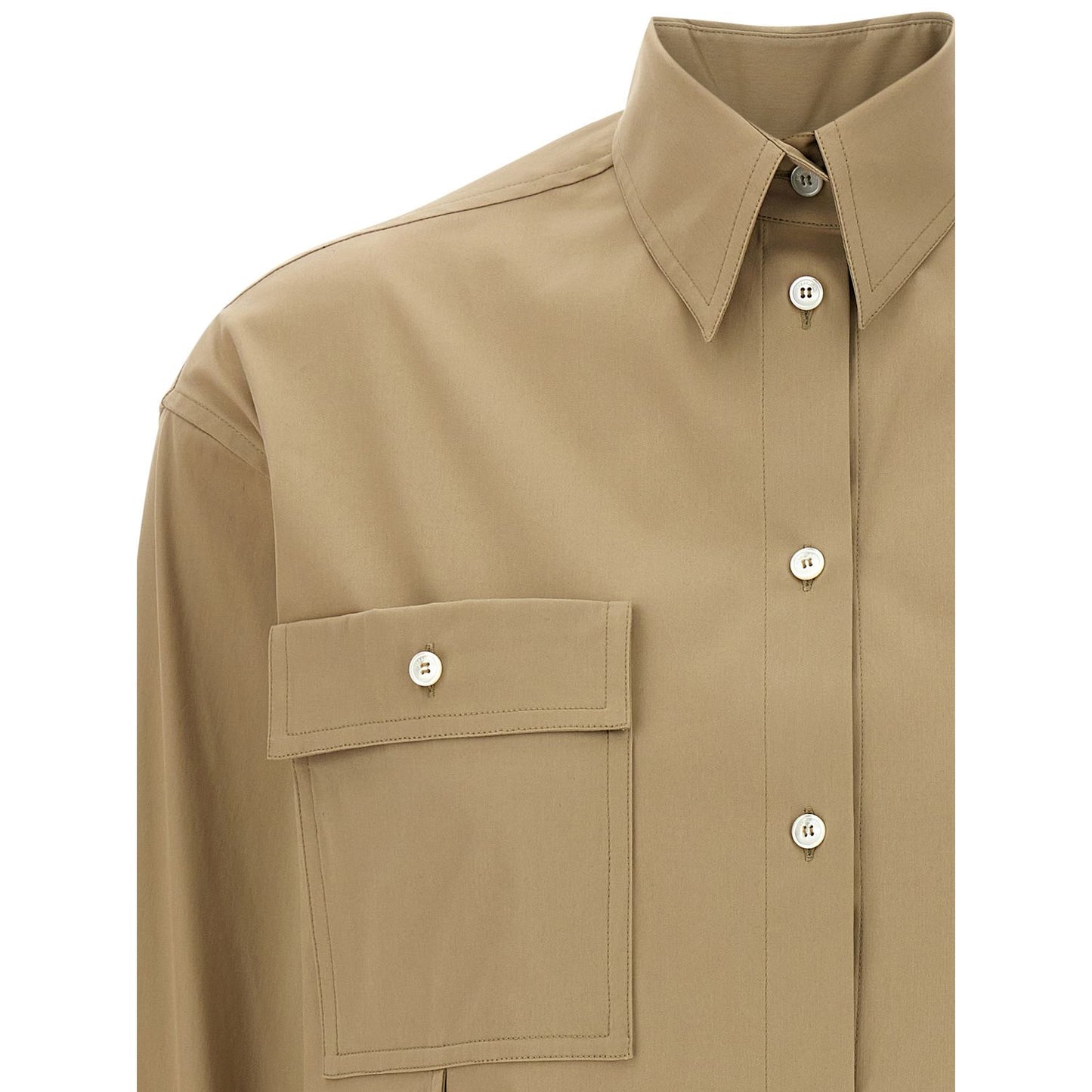 Ferragamo Beige Cotton Blouse