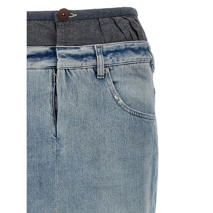 Maison Margiela Multicolor Cotton Mini Skirt
