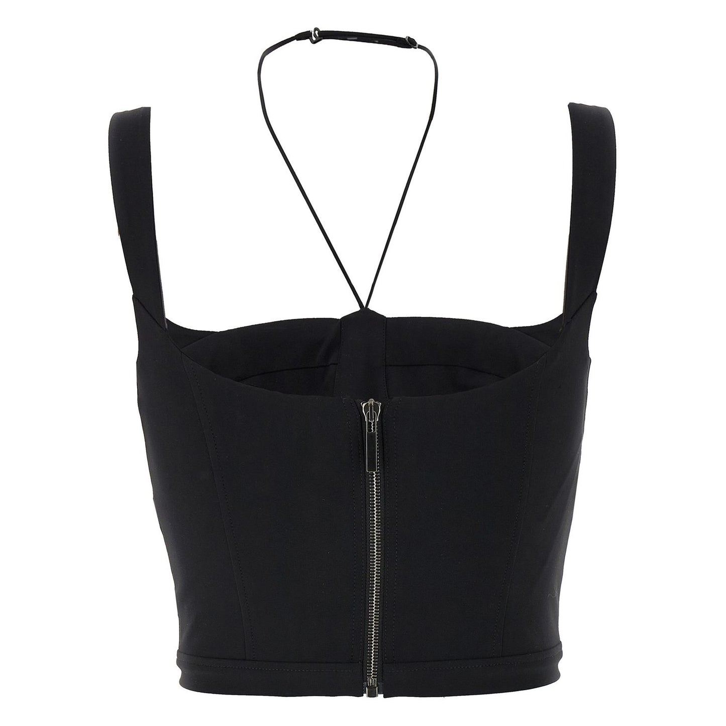 Nensi Dojaka Black Polyamide Tank Tops