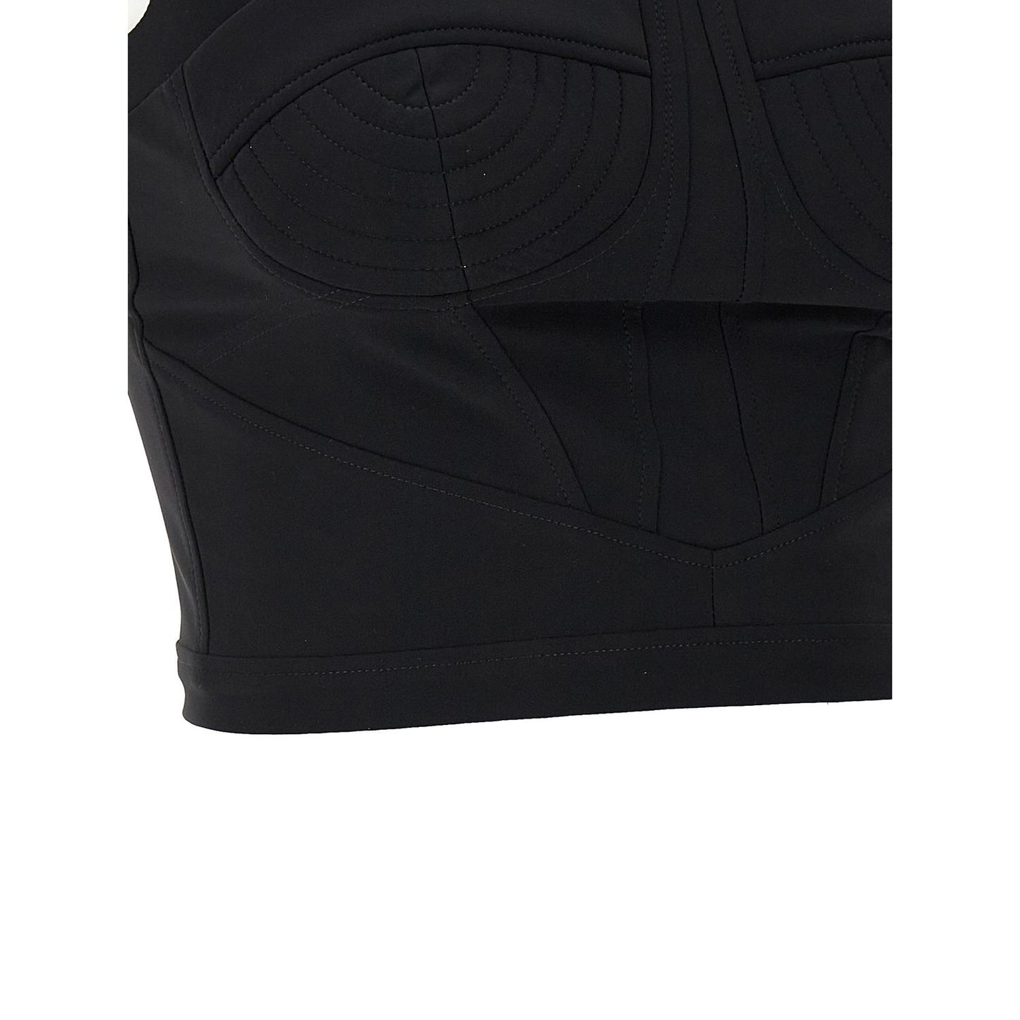 Nensi Dojaka Black Polyamide Tank Tops